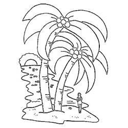 Coloring page: Coconut tree (Nature) #162367 - Printable coloring pages