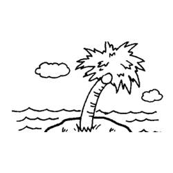 Coloring page: Coconut tree (Nature) #162391 - Printable coloring pages
