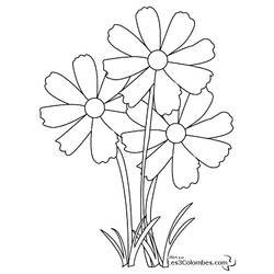 Coloring page: Flowers (Nature) #155003 - Printable coloring pages