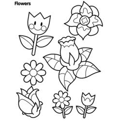 Coloring page: Flowers (Nature) #155009 - Free Printable Coloring Pages