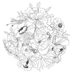 Coloring page: Flowers (Nature) #155112 - Free Printable Coloring Pages