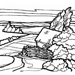 Coloring page: Landscape (Nature) #165870 - Free Printable Coloring Pages