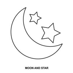 Coloring page: Moon (Nature) #155571 - Printable coloring pages