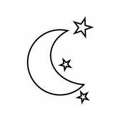 Coloring pages: Moon - Printable coloring pages
