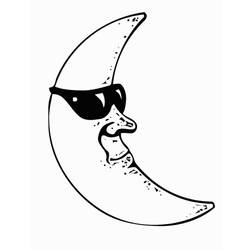 Coloring page: Moon (Nature) #155577 - Free Printable Coloring Pages