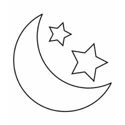 Coloring page: Moon (Nature) #155578 - Printable coloring pages