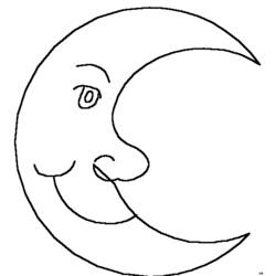 Coloring page: Moon (Nature) #155581 - Free Printable Coloring Pages