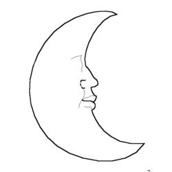 Coloring page: Moon (Nature) #155586 - Free Printable Coloring Pages
