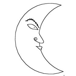 Coloring page: Moon (Nature) #155600 - Free Printable Coloring Pages