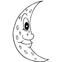 Coloring page: Moon (Nature) #155603 - Free Printable Coloring Pages