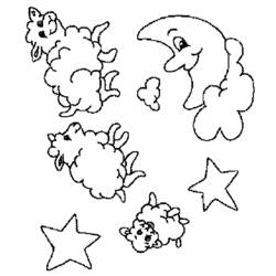 Coloring page: Moon (Nature) #155604 - Free Printable Coloring Pages
