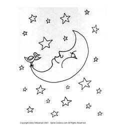 Coloring page: Moon (Nature) #155610 - Printable coloring pages