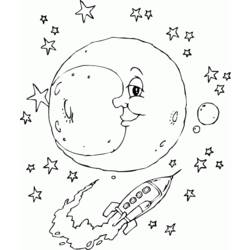 Coloring page: Moon (Nature) #155611 - Free Printable Coloring Pages