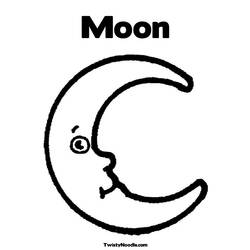 Coloring page: Moon (Nature) #155621 - Printable coloring pages