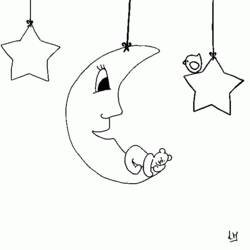Coloring page: Moon (Nature) #155630 - Free Printable Coloring Pages