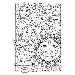 Coloring page: Moon (Nature) #155661 - Free Printable Coloring Pages