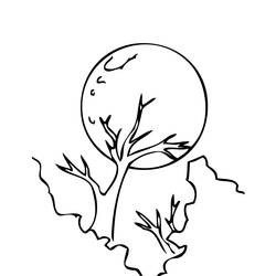 Coloring page: Moon (Nature) #155671 - Free Printable Coloring Pages