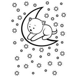 Coloring page: Moon (Nature) #155724 - Free Printable Coloring Pages