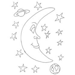 Coloring page: Moon (Nature) #155728 - Free Printable Coloring Pages