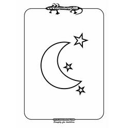 Coloring page: Moon (Nature) #155759 - Printable coloring pages