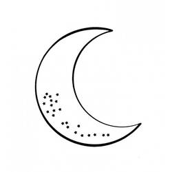 Coloring page: Moon Crescent (Nature) #162646 - Printable coloring pages