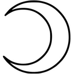 Coloring pages: Moon Crescent - Printable coloring pages