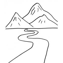 Coloring pages: Mountain - Printable coloring pages