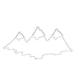 Coloring page: Mountain (Nature) #156484 - Printable coloring pages
