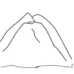 Coloring page: Mountain (Nature) #156493 - Printable coloring pages