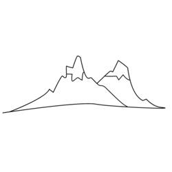 Coloring page: Mountain (Nature) #156671 - Printable coloring pages