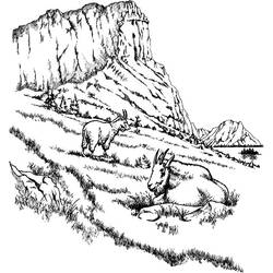 Coloring page: Mountain (Nature) #156739 - Printable coloring pages