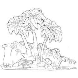 Coloring page: Palm tree (Nature) #161126 - Printable coloring pages
