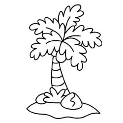 Coloring page: Palm tree (Nature) #161156 - Printable coloring pages