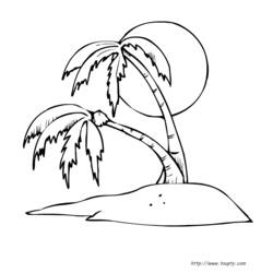 Coloring page: Palm tree (Nature) #161182 - Printable coloring pages