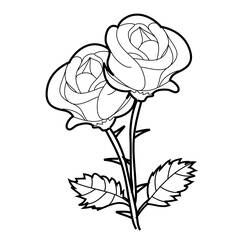 Coloring page: Roses (Nature) #161890 - Printable coloring pages