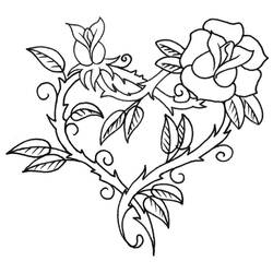 Coloring page: Roses (Nature) #161961 - Printable coloring pages