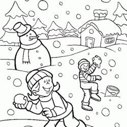 Coloring page: Snow (Nature) #158504 - Printable coloring pages