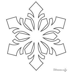 Coloring page: Snowflake (Nature) #160454 - Printable coloring pages