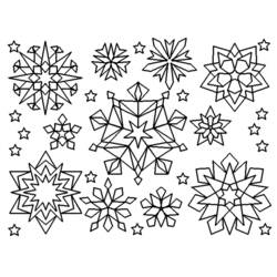 Coloring page: Snowflake (Nature) #160464 - Printable coloring pages
