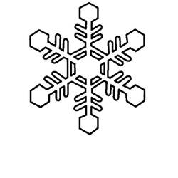 Coloring page: Snowflake (Nature) #160526 - Printable coloring pages