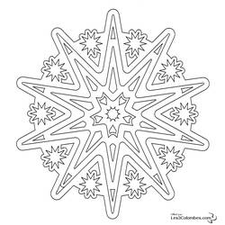 Coloring page: Snowflake (Nature) #160619 - Printable coloring pages