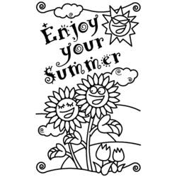 Coloring page: Summer season (Nature) #165112 - Free Printable Coloring Pages
