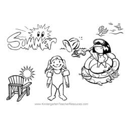 Coloring page: Summer season (Nature) #165202 - Free Printable Coloring Pages