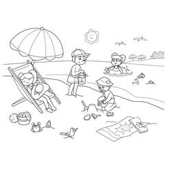 Coloring page: Summer season (Nature) #165305 - Printable coloring pages