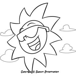 Coloring page: Sun (Nature) #157976 - Printable coloring pages