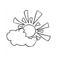 Coloring page: Sun and Cloud (Nature) #156168 - Printable coloring pages