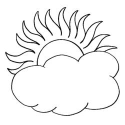 Coloring page: Sun and Cloud (Nature) #156169 - Printable coloring pages