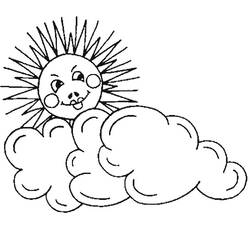 Coloring page: Sun and Cloud (Nature) #156170 - Printable coloring pages
