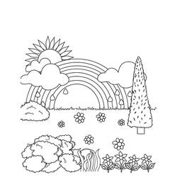Coloring page: Sun and Cloud (Nature) #156223 - Printable coloring pages