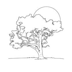 Coloring page: Tree (Nature) #154677 - Free Printable Coloring Pages